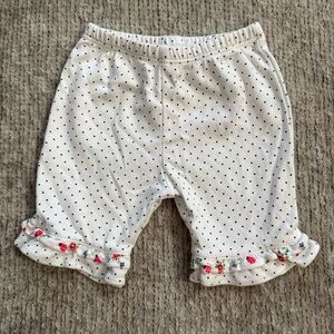 Kissy Kissy Baby Polka Dot Ruffle Pants 0–3M White Pima Cotton Ladybug Floral